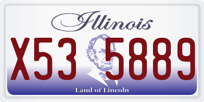 IL license plate X535889