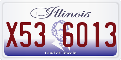 IL license plate X536013