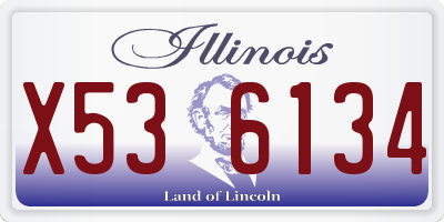 IL license plate X536134