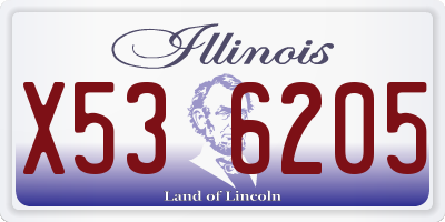 IL license plate X536205