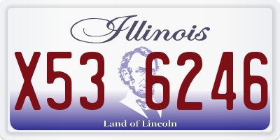 IL license plate X536246