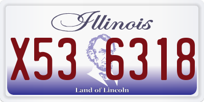 IL license plate X536318