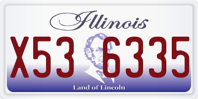 IL license plate X536335