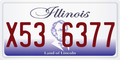 IL license plate X536377
