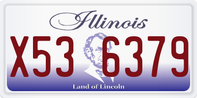 IL license plate X536379