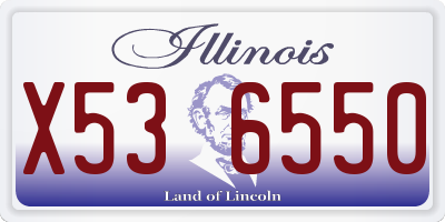 IL license plate X536550