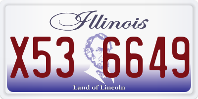 IL license plate X536649