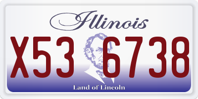 IL license plate X536738