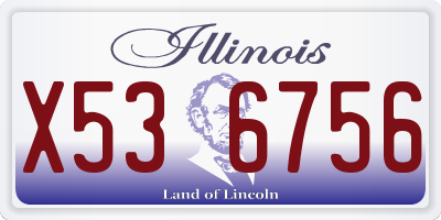 IL license plate X536756