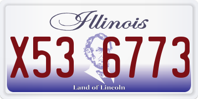 IL license plate X536773