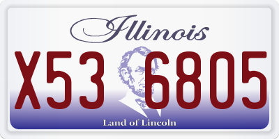 IL license plate X536805
