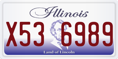IL license plate X536989