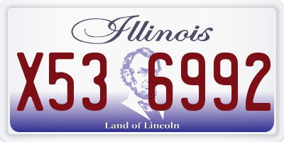 IL license plate X536992