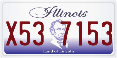 IL license plate X537153
