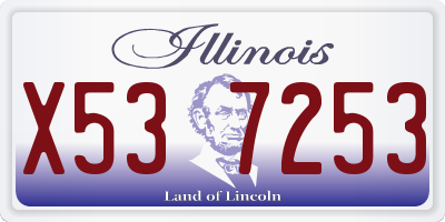 IL license plate X537253