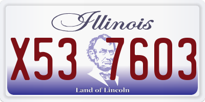 IL license plate X537603