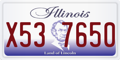 IL license plate X537650