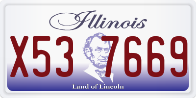 IL license plate X537669