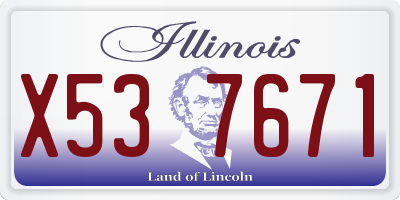 IL license plate X537671