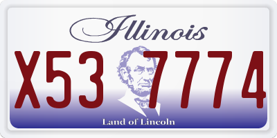 IL license plate X537774