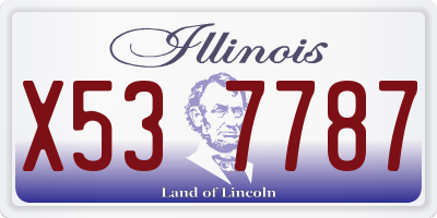 IL license plate X537787