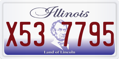 IL license plate X537795