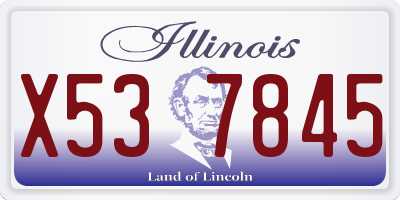 IL license plate X537845