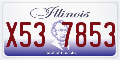 IL license plate X537853