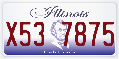 IL license plate X537875