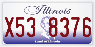 IL license plate X538376