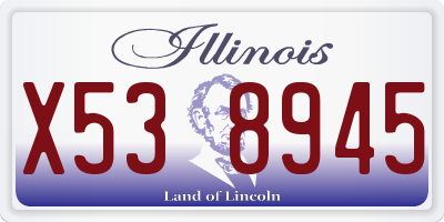 IL license plate X538945