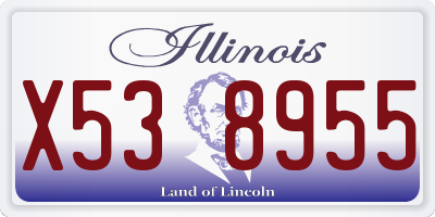 IL license plate X538955