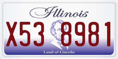 IL license plate X538981