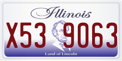 IL license plate X539063