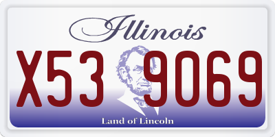 IL license plate X539069