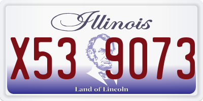 IL license plate X539073