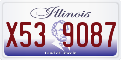 IL license plate X539087