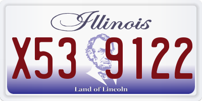 IL license plate X539122