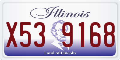 IL license plate X539168
