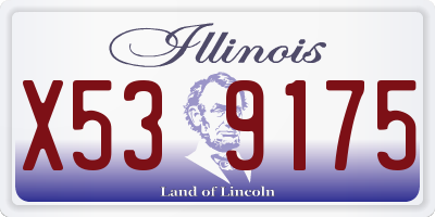 IL license plate X539175