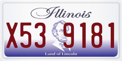 IL license plate X539181