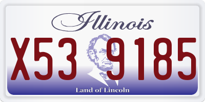 IL license plate X539185