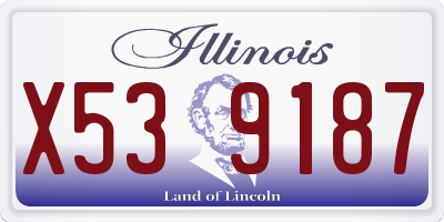 IL license plate X539187