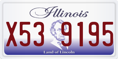 IL license plate X539195
