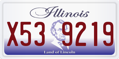 IL license plate X539219