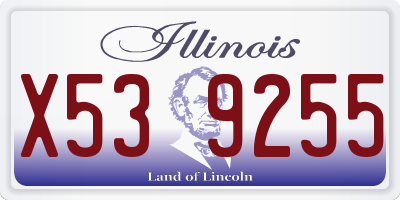 IL license plate X539255
