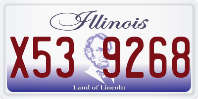 IL license plate X539268
