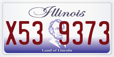 IL license plate X539373