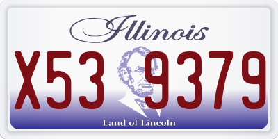 IL license plate X539379