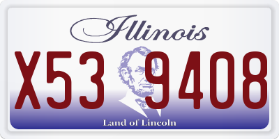 IL license plate X539408